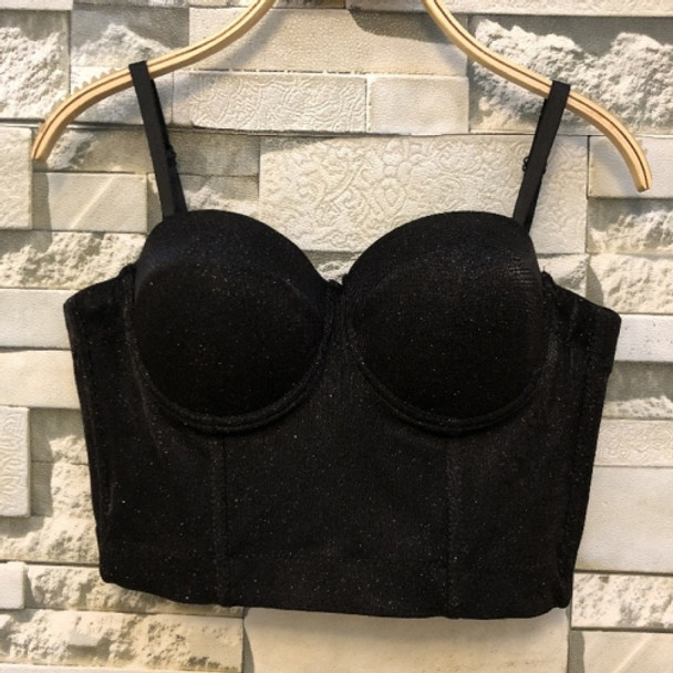 Sexy Flash High Waist Wild Tube Top Sling Underwear (Color:Black Size:S)