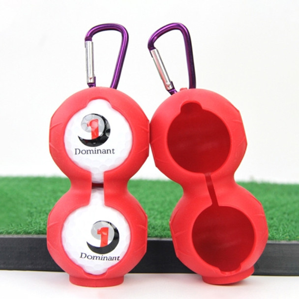 2 PCS Golf Silicone Double-ball Protective Sleeve (Red)