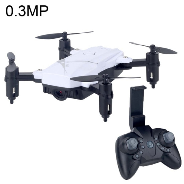 LF602 Mini Quadcopter Foldable RC Drone with 0.3MP Camera, One Battery, Support Forwards & Backwards, 360 Degrees Rotating, Altitude Hold Mode(White)