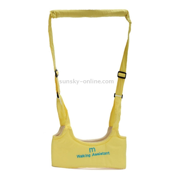 Basket Style Ventilated Harnesses Leashes Toddler Adjustable Harness Baby Walking Assistant with Handle, Suitable for 40 - 63cm Chest(Yellow)