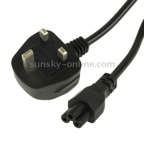 High Quality 3 Prong Style UK Notebook AC Power Cord, Length: 1.5m