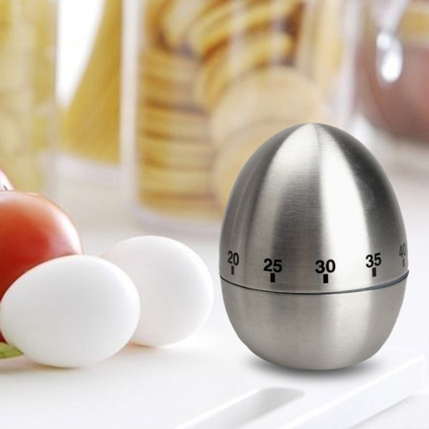 Mechanical Egg Kitchen Cooking Timer Alarm 60 Minutes Stainless Steel  Kitchen Tools