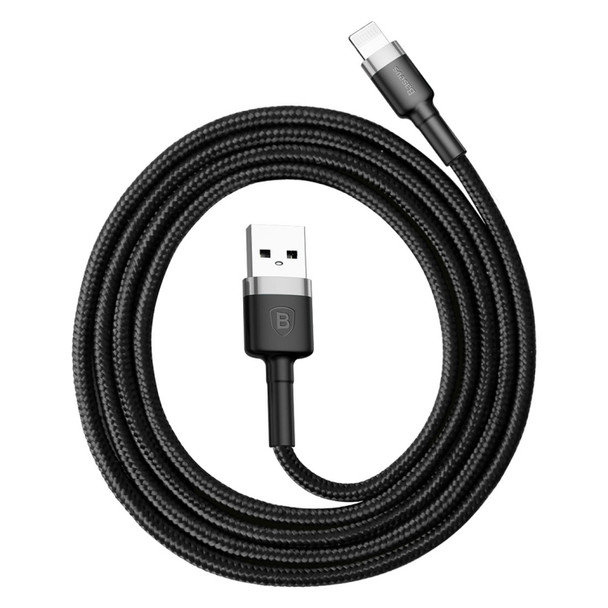Baseus CALKLF-B09 2.4A 1m High Density Nylon Weave USB Cable for Apple 8 Pin, For iPhone XR / iPhone XS MAX / iPhone X & XS / iPhone 8 & 8 Plus / iPhone 7 & 7 Plus / iPhone 6 & 6s & 6 Plus & 6s Plus / iPad
