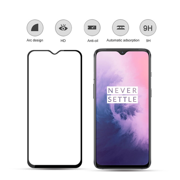 mocolo 0.33mm 9H 2.5D Full Glue Tempered Glass Film for Oneplus 7 (Black)