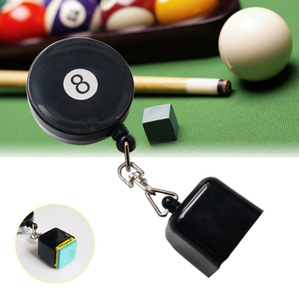 Retractable Stainless Steel Table Pocket Chalk Tip Holder Snooker Accessories(Black)