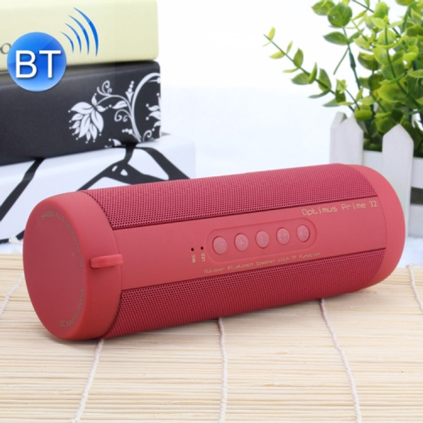 T2 3ATM Waterproof Portable Bluetooth Stereo Speaker, with Built-in MIC & LED & Hanging Hook, Support Hands-free Calls & TF Card, Bluetooth Distance: 10m (Red)