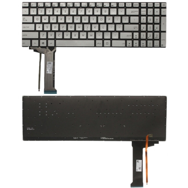 US Keyboard with Backlight for Asus GL551 GL551J GL551JK GL551JM GL551JW GL551JX G552 G552V G552VW G552VX FZ50JX GL752VW GL742VW(Silver)