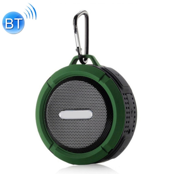 C6 Outdoor Waterproof Bluetooth Speaker, with Suction, Supporting Handsfree(Green)