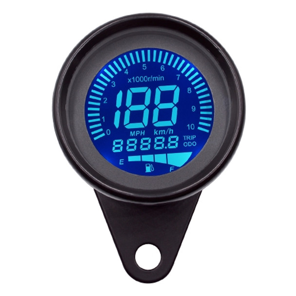 CS-636B1 Motorcycle Multi-functional Modification Instrumentation Motorcycle Odometer Speedometer Tachometer Oil Gauge (Black)