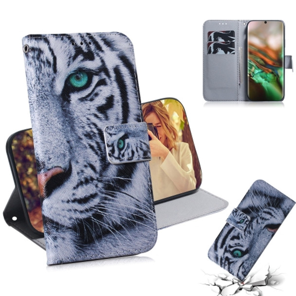 3D Colored Drawing Horizontal Flip Leather Case, with Holder & Card Slot & Wallet For Galaxy Note 10(Tiger)