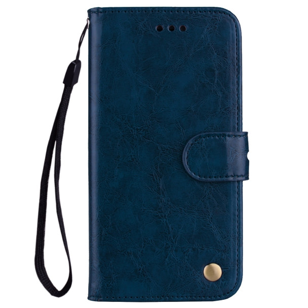 For Galaxy S9 Oil Wax Texture Horizontal Flip Leather Case with Holder & Card Slots & Wallet(Blue)