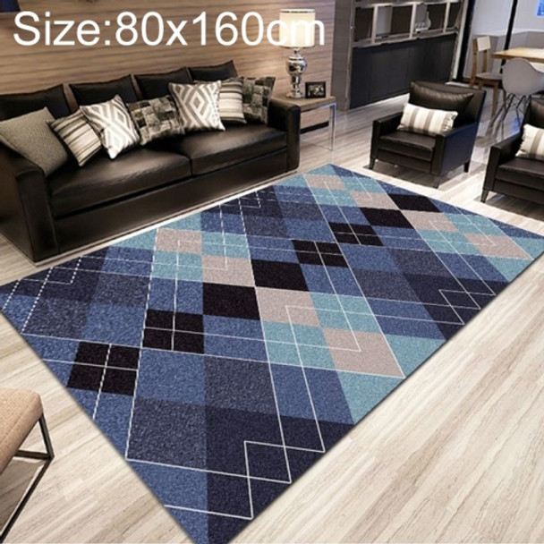 Simple Modern Abstract Lattice Carpets Living Room Bedroom Floor Mat, Size:80x160cm(British Plaid)