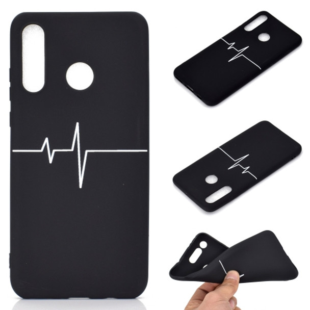 For Huawei P30 Lite Shockproof Stick Figure Pattern Soft TPU Protective Case(Heart Rate)