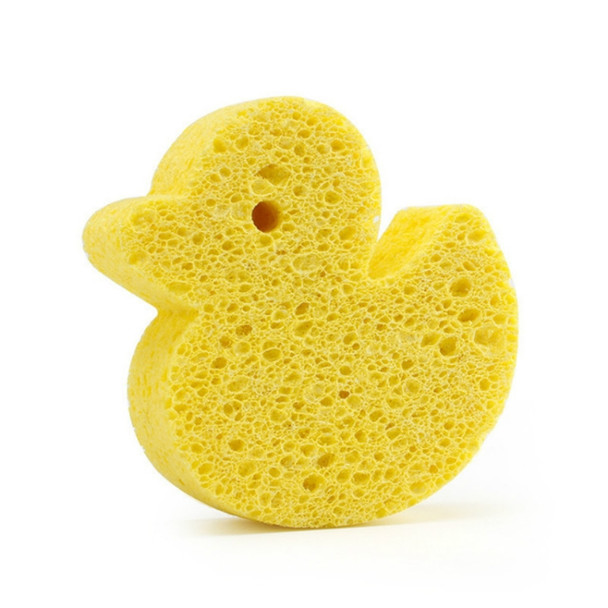 Baby Newborn Child Bath Artifact Sponge(Yellow Duckling)