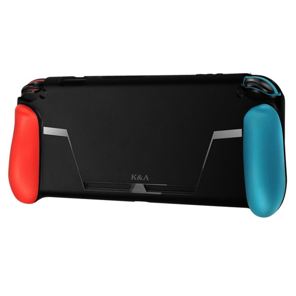 TPU Shell Handle Grip with Game Card Slot Anti-Shock Cover Silicone Case for Nintendo Switch, with Logo