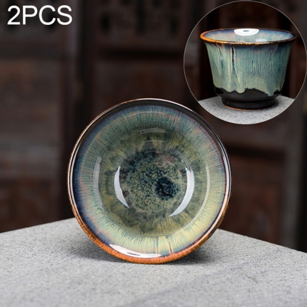 2 PCS Kiln Transmutation Kongfu Bowl Ceramic Tea Cup 6