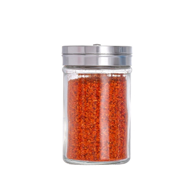 Stainless Steel Lid Glass Seasoning Jar Kitchen Supplies