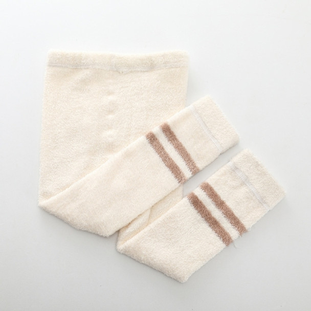 Winter Children With Fleece And Thick Thermal Pants Plush Baby Leggings, Size:M(White)