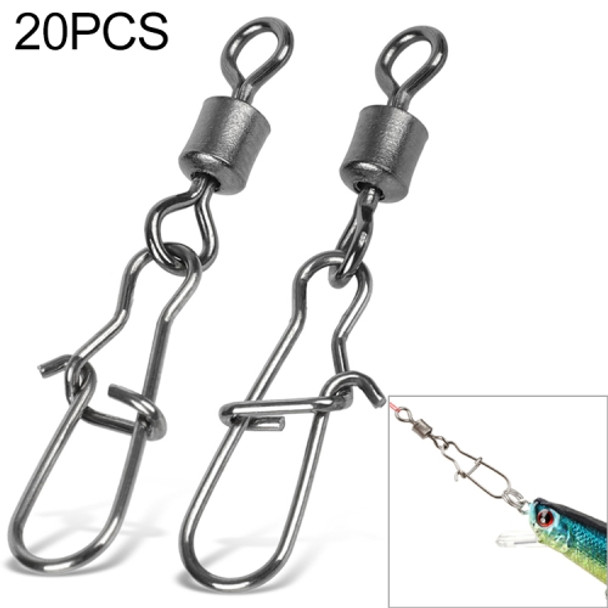 2 Pack (10PCS/Pack) Stainless Steel Fishing Connector Pin Bearing Rolling Swivel Snap Pins  Fishing Tackle Accessories Connector(10(20mm))