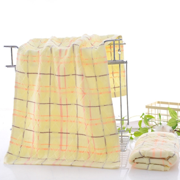 Double Gauze Cotton Untwisted Towel Thin and Soft Absorbent Hand Towels, Size:50x25cm(Yellow)