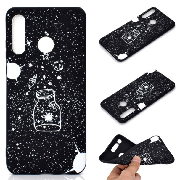 For Huawei P30 Lite Shockproof Stick Figure Pattern Soft TPU Protective Case(Starry Sky)