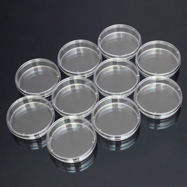 10 PCS Polystyrene Sterile Petri Dishes Bacteria Dish Laboratory Medical Biological Scientific Lab Supplies, Size:100mm