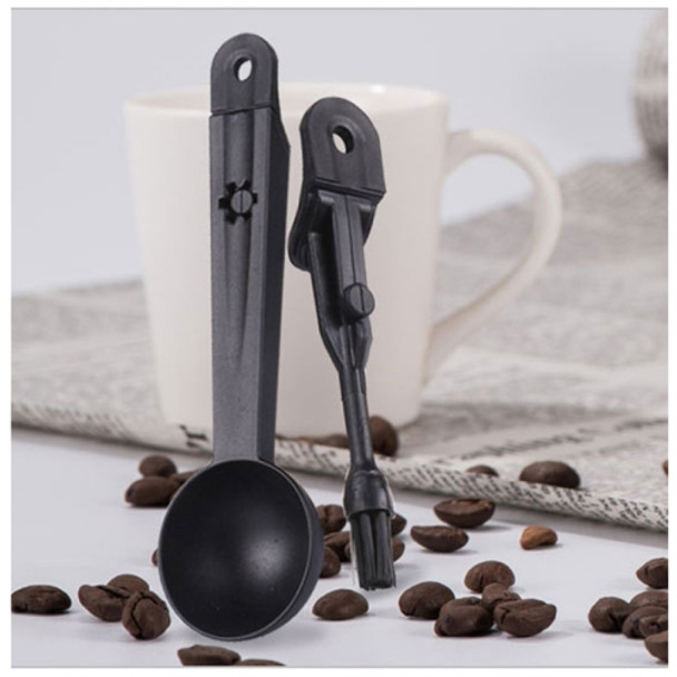 Coffee Machine Cleaning Brush Tool with Measure Scoop Spoon