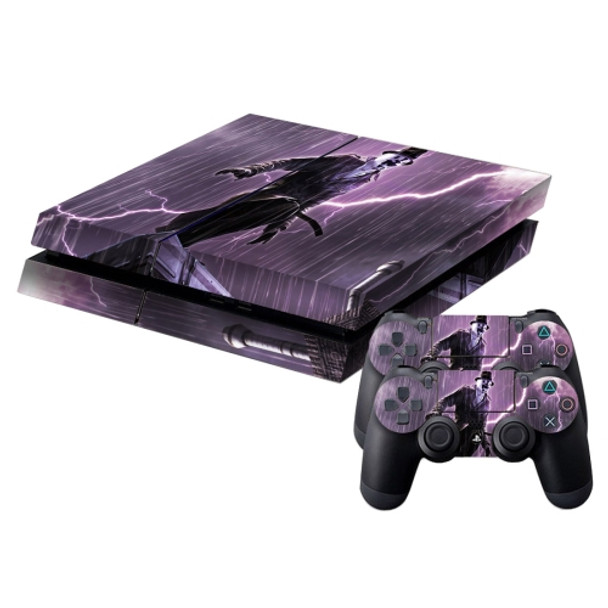 Lightning Masked Man Pattern Protective Skin Sticker Cover Skin Sticker for PS4 Game Console