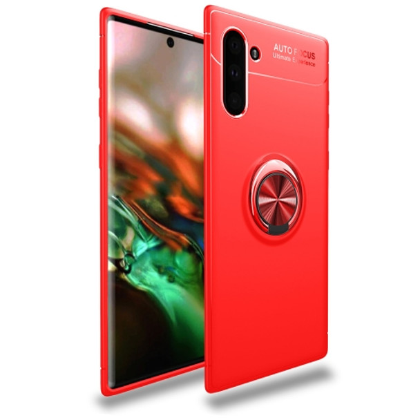 lenuo Shockproof TPU Case with Invisible Holder For Galaxy Note10(Red)