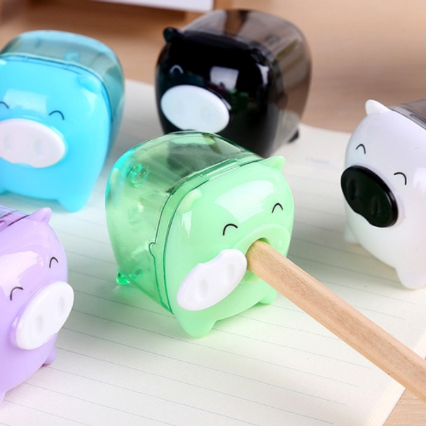 10 PCS Deli Mini Pig Manual Pencil Sharpeners Kids Friendly at Home Office School, Random Color Delivery