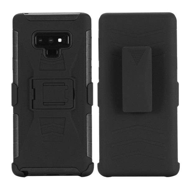 For Galaxy Note9 PC + Silicone Back Clip Sliding Sleeve Protective Case(Black)