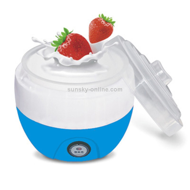 Electric Automatic Yogurt Maker Machine Yoghurt DIY Tool Kithchen Plastic Container 220V Capacity: 1L(Blue)