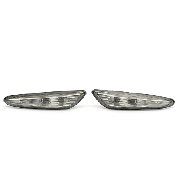 2 PCS Car Side Marker Lights / Turn Signal Lights Housing without Bulbs 63 13 7 165 742 / 63 13 7 165 741 for BMW E90 E91 E92 E93 2006-2011(Grey)