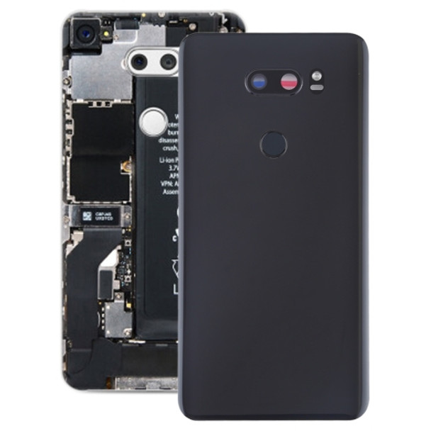 Battery Back Cover with Camera Lens & Fingerprint Sensor for LG V30+ / VS996 / LS998U / H933 / LS998U / H930(Black)