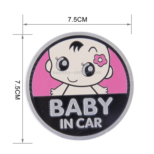 Baby in Car Lovely Smile Face Adoreable Car Free Sticker(Pink)