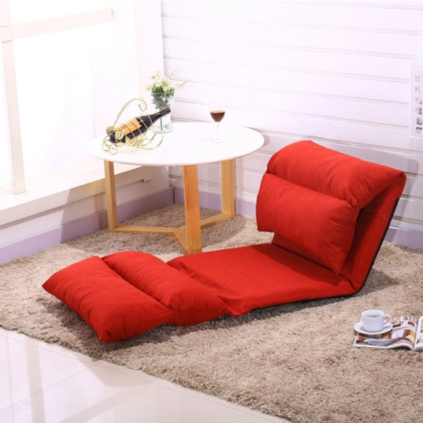 Folding Bed Living Room Modern Lazy Couch Furniture Floor Gaming Chair Sleeping Sofa Bed(Red)