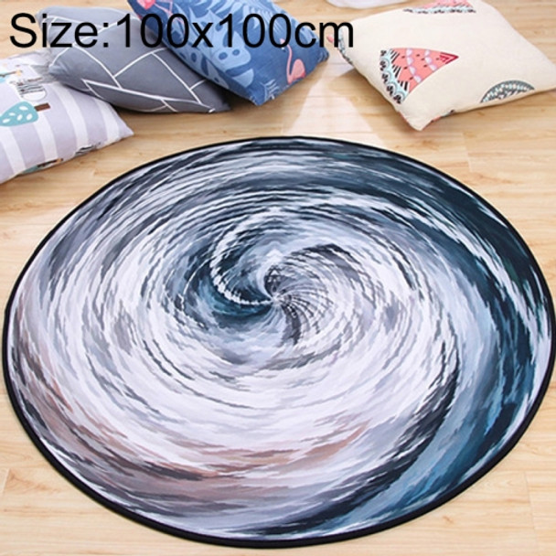 Circular Geometry Carpet Home Hotel Cartoon Door Mat, Size:Diameter 100cm(Vortex)