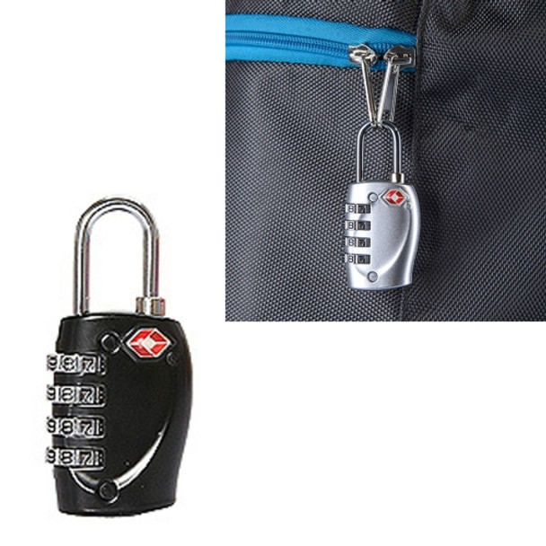 TSA Combination 4 Digits Luggage Travel Suitcase Security Padlock Lock Cable Lock Customs TSA Luggage Metal Lock Password Lock Anti-theft Wire Lock(Black)
