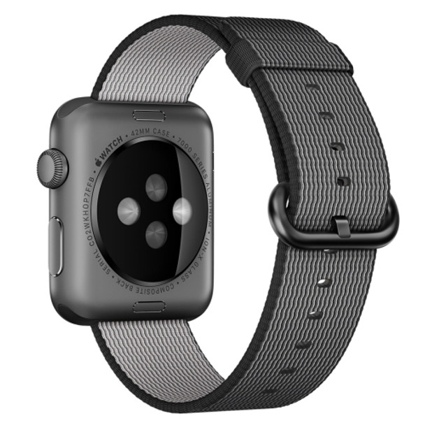 Woven Nylon Watchband for Apple Watch 42mm (Black)