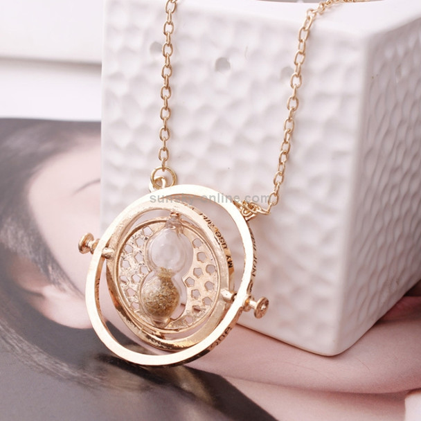 Brand New Fashion Time Converter Hourglass, Necklace(Gold)