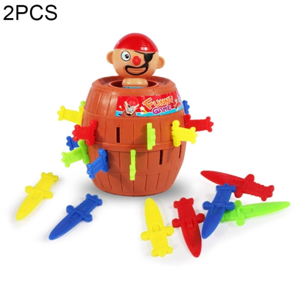 2 PCS Tricky Toys The Pirates Uncle Insert Sword Barrel Table Game