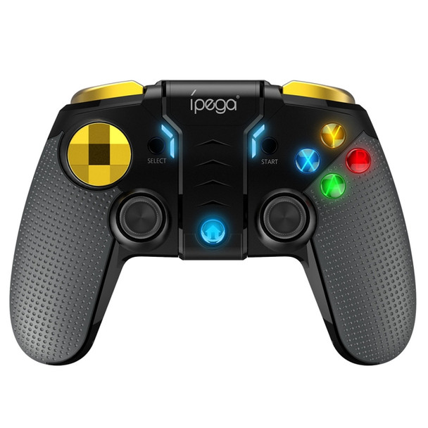 ipega PG-9118 Golden Warrior Wireless Bluetooth  Gaming Controller Grip Game Pad with Bracket & LED Light(Black)