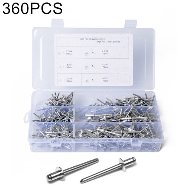 360 PCS All Aluminum POP Rivet Assortment Kit