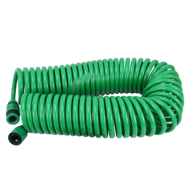 Garden Watering Series Spring Tube Hose Telescopic Spiral Pipe with Water Connector Adaptor and Connector, Length: 15m