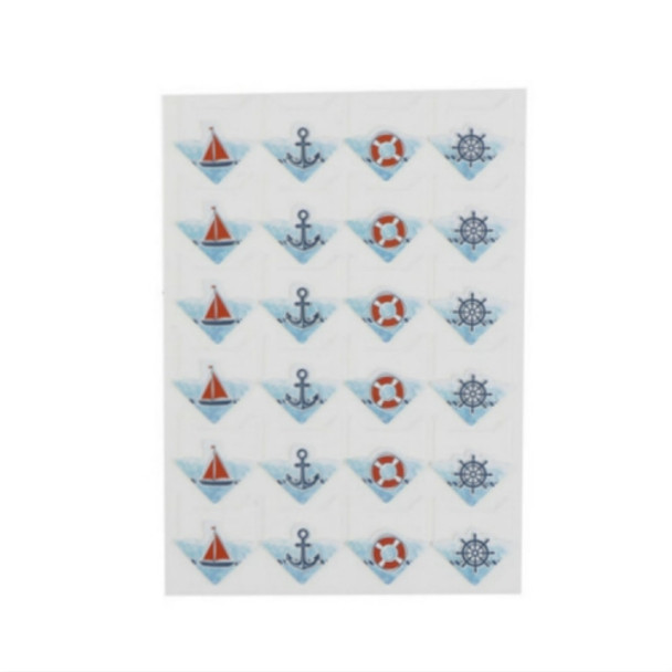 2 Sets Phase Stickers Handmade Album Stickers(Nautical Diary)