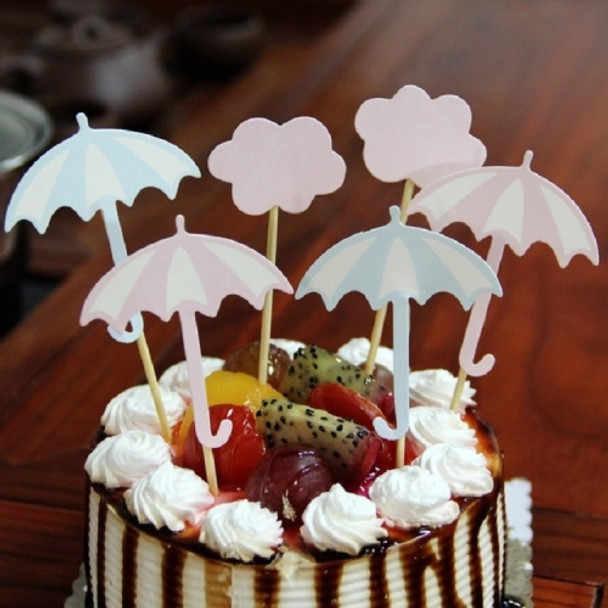 3 Sets Umbrella Card Inserted Cake Dessert Table Furnishing Party Decoration