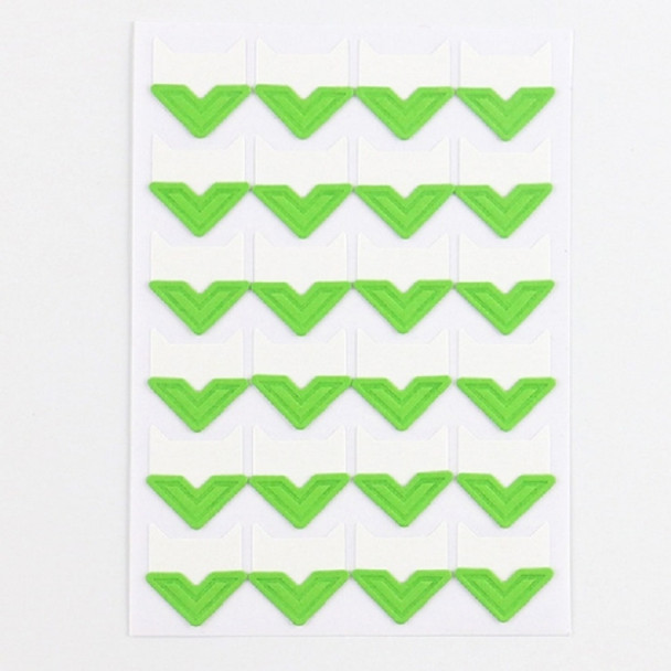 2 PCS Colorful Models Monochrome Simple Corner Stickers Album Accessories Phase Stickers(Green)