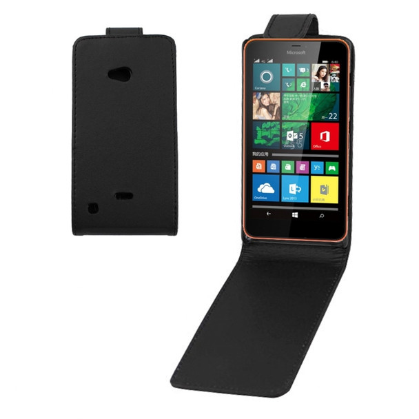 Pure Color Vertical Flip Leather Case for Nokia Lumia 720(Black)