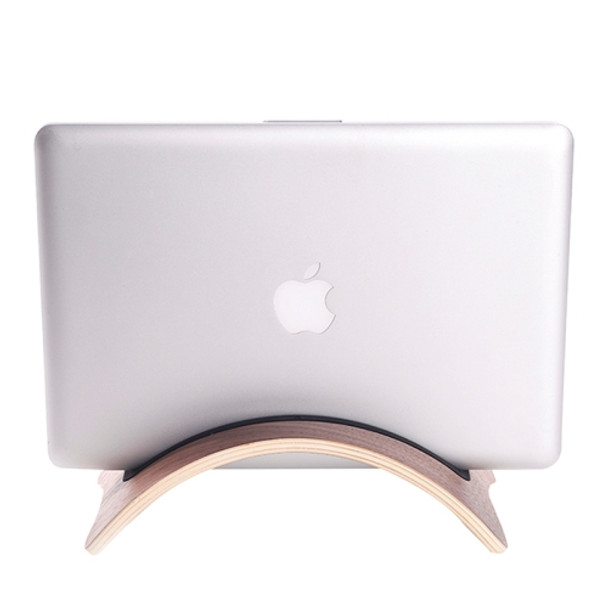 Superior Curved Wooden Stand Holder, For Tablet PC & Laptop(Brown)