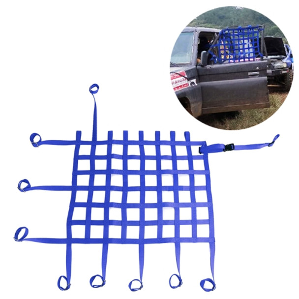 Universal Nylon Car Window Net Car Rally Racing Safety Collision Mesh, Size: 60 x 50cm(Blue)